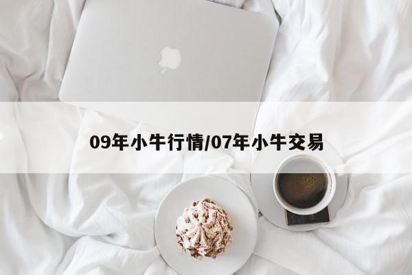 09年小牛行情/07年小牛交易
